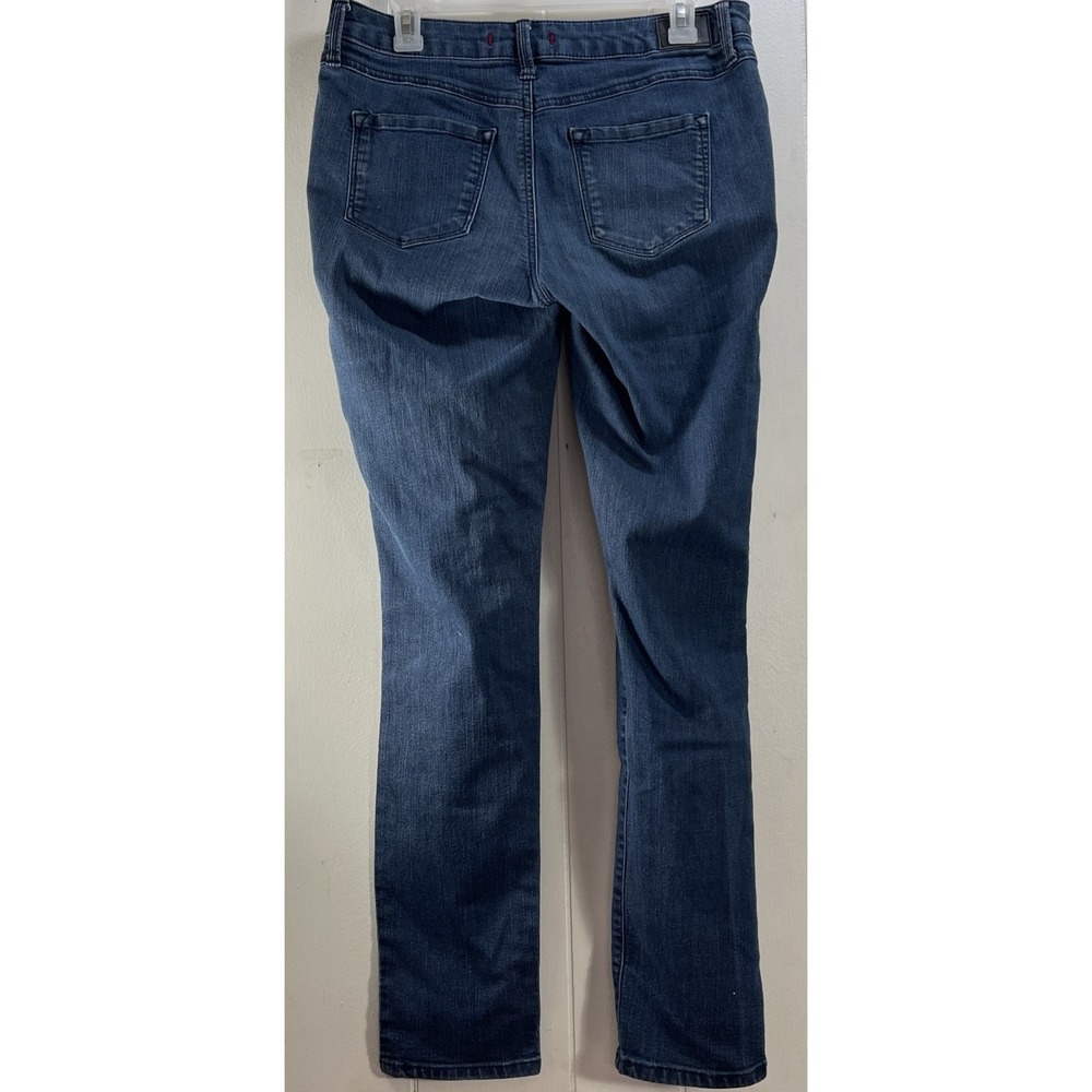 17/21 Exclusive Stretch Blue Mid Rise Straight Leg Denim Jeans Size 8 spring - Picture 13 of 16